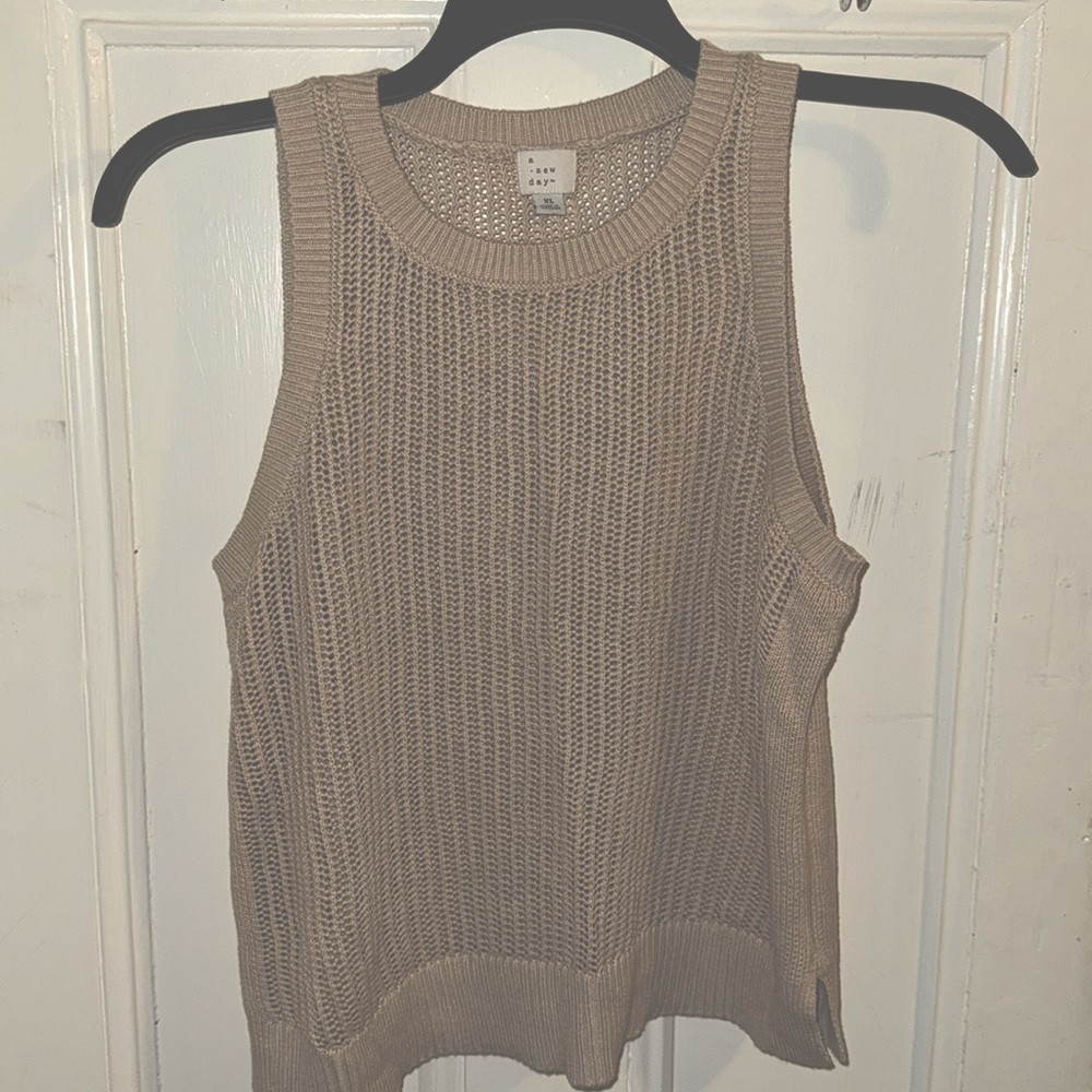 Target “A New Day” XL Sweater Tank Top – Brown/Beige